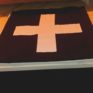 Swiss cross linen pillow cover 20x20